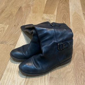 Frye Paige Buckle Pull-On Fall Riding Boots 7B